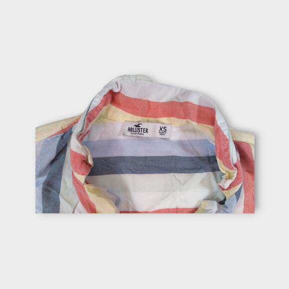 Womens Hollister Striped Button Up Halter Top Size XS - Picture 2 of 5